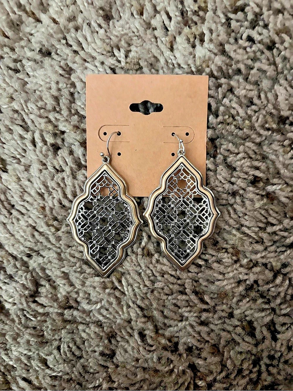 Kendra Scott Diane Silver Filigree Statement Earrings